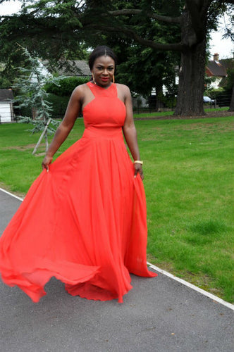 RED LIPS AND DRESS, PLUS LONDON FASHION WEEK
